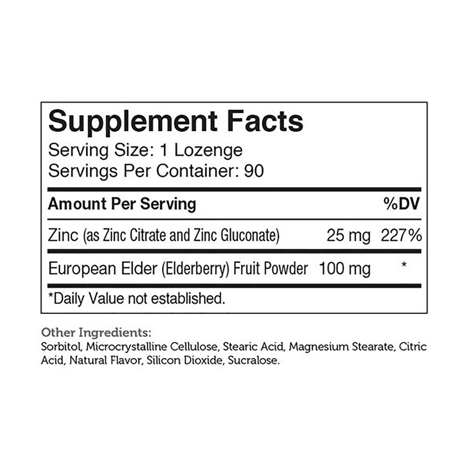 Zinc Lozenges - 90 Lozenges (90 Servings)